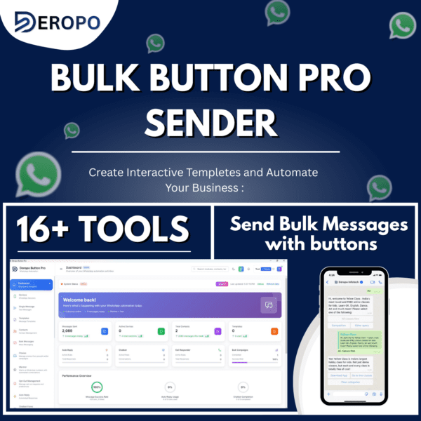 Deropo Button Pro Sender WhatsApp Bulk Marketing